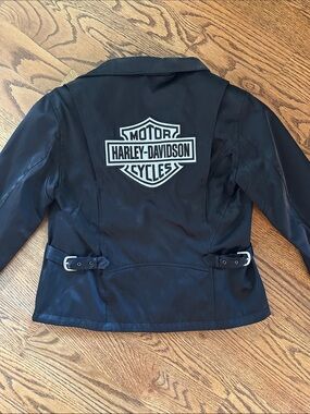 Harley-Davidson Black Jacket with White Back Emblem